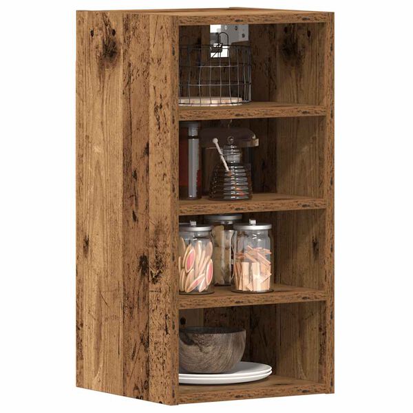 vidaXL Hanging Cabinet Old wood Engineered wood Medium-sized