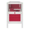 vidaXL Rabbit Hutch Red Solid Pine Wood Medium