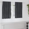 vidaXL Curtains with Curtains 2 pcs Light grey 55.12 x 55.12 in Velvet