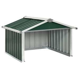 vidaXL Garden Shed Green Galvanized steel Durable Garden Shed
