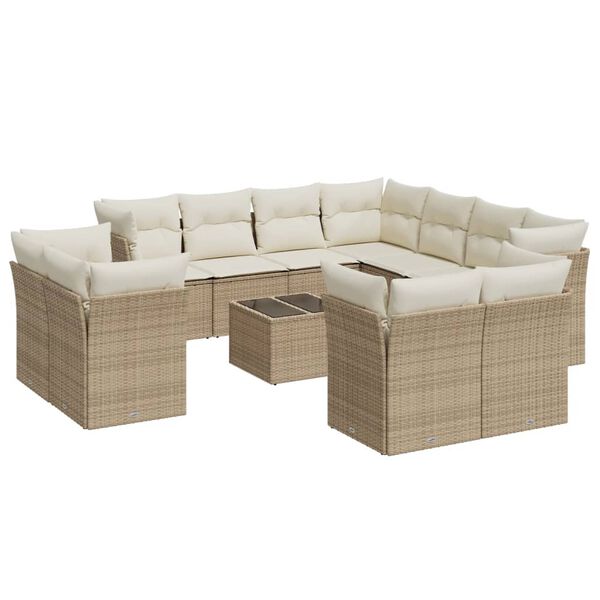 vidaXL Garden Sofa Set Beige