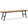 vidaXL Bench Teak Reclaimed Teak and Steel 63.0 x 13.8 x 17.7 in
