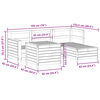 vidaXL Garden Sofa Set Natural Wood Solid Pine Wood 5 Piece Set Modular