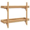vidaXL Wall Shelf with Shelf Wall-mounted Brown 39 x 26 x 60 cm Bamboo