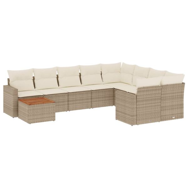 vidaXL Garden Sofa Set Beige, Cream White