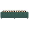 vidaXL Bed Frame Dark Green Velvet, Plywood, Engineered Wood Twin