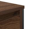 vidaXL Bathroom Basin Cabinet Brown Oak Engineered wood, steel Medium