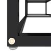 vidaXL TV Cabinet Black Tempered glass, Powder-coated steel
