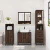 vidaXL Bathroom Furniture Set Brown Oak Engineered wood, Metal Medium
