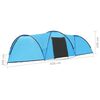 vidaXL Camping Igloo Tent 255.9x94.5x74.8" 8 Person Blue