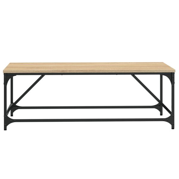 vidaXL Coffee Table Sonoma Oak Engineered Wood, Metal