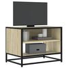 vidaXL TV Cabinet Sonoma Oak Engineered Wood and Metal Medium TV Cabinet