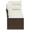 vidaXL Garden Sofa Brown, Cream White