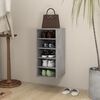 vidaXL Shoe Cabinet Concrete Grey Engineered Wood Compact