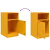 vidaXL Bedside Cabinet Set of 2 Mustard Yellow Cold-rolled steel Medium