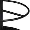 vidaXL Bar Chair Light Brown, Black Solid Mango Wood, Powder-Coated Iron