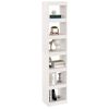 vidaXL Book Cabinet White Solid Pinewood 78.3 in tall Book Cabinet