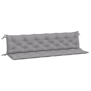 vidaXL Garden Bench Cushion Set of 2 Grey Oxford fabric (100% polyester)