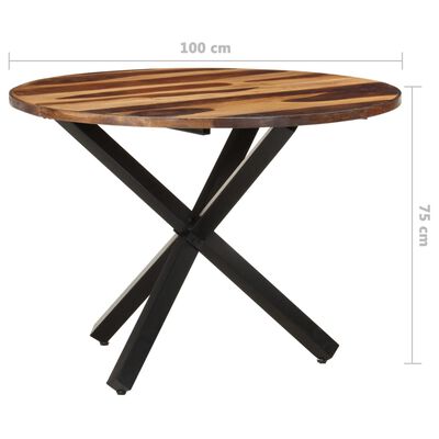 vidaXL Dining Table 39.4"x39.4"x29.5" Acacia Wood with Honey Finish