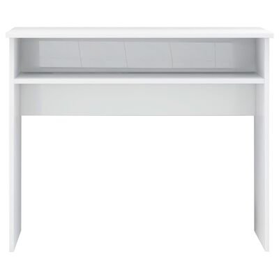 vidaXL Desk High Gloss White 35.4" x 19.7" x 29.1" Engineered Wood
