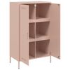 vidaXL Highboard Pink Steel Medium Highboard Rectangular Industrial