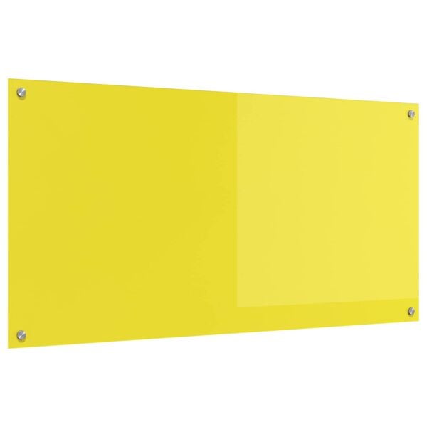 vidaXL Kitchen Backsplash Yellow 47.24 x 23.62 x 0.24 in