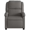 vidaXL Electric Recliner Chair Gray Real Leather