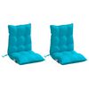 vidaXL Lowback Chair Cushion Set of 2 Turquoise