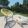 vidaXL Acapulco Chair Beige Poly Rattan, Powder-Coated Steel Standard