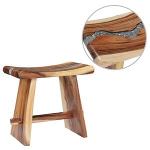 vidaXL Stool Multicolour Solid suar wood Compact Hardwood Stool
