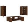 vidaXL TV Wall Cabinet Brown oak Engineered wood Standard