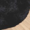 vidaXL Shaggy Rug Black 100% Polyester 47.2 in Non-slip Shaggy Rug