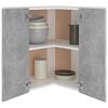 vidaXL Hanging Corner Cabinet Concrete Gray Engineered Wood Medium