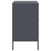 vidaXL Bedside Cabinet Anthracite Cold-rolled steel 26.8 in tall
