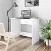 vidaXL Desk White Engineered wood 39.4x19.7x29.9 in Desk Rectangular