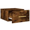 vidaXL Wall-mounted Bedside Cabinet Set of 2 Smoked Oak Engineered Wood