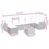 vidaXL 8 Piece Patio Sofa Set with Cushions Gray Poly Rattan