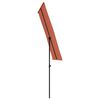 vidaXL Garden Parasol Terracotta Polyester, Aluminum Medium