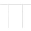 vidaXL Awning Post Set White Iron Large Height-Adjustable
