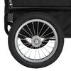vidaXL Pet Bike Trailer Red and Black Oxford fabric and steel Collapsible
