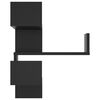 vidaXL Wall Corner Shelf Black Engineered wood 15.7 x 15.7 x 19.7 in