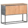 vidaXL Sideboard Gray Solid Acacia wood, glass, steel