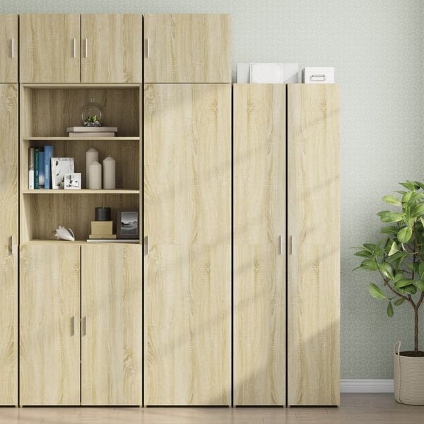 vidaXL Wall Cabinet Sonoma Oak Engineered wood 19.7x16.7x15.7 in