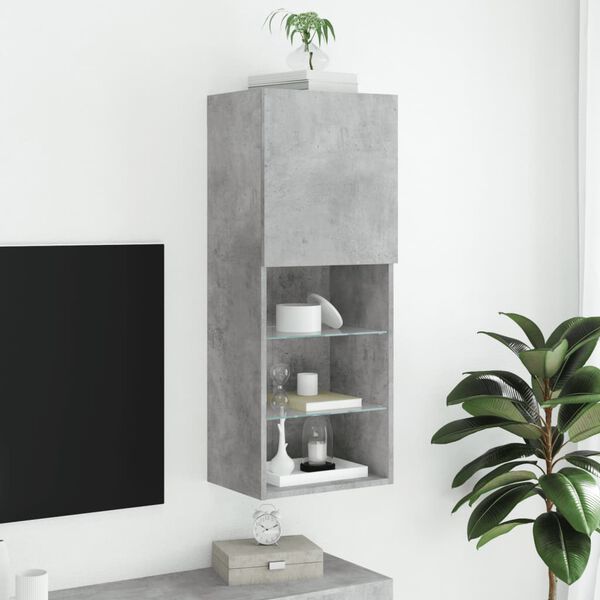 vidaXL TV Cabinet Concrete Grey Engineered Wood Medium TV Cabinet