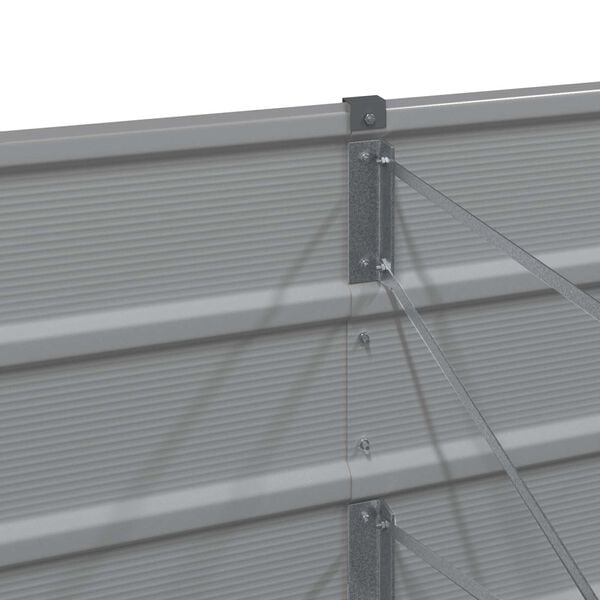 vidaXL Planter Light Grey 480 x 50 x 45 cm Galvanised Steel