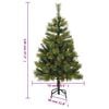 vidaXL Artificial Hinged Christmas Tree Green PVC 47.2 in Foldable