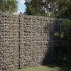 vidaXL Gabion Basket Silver Galvanized Iron Wire 39.4 x 39.4 x 78.7 in
