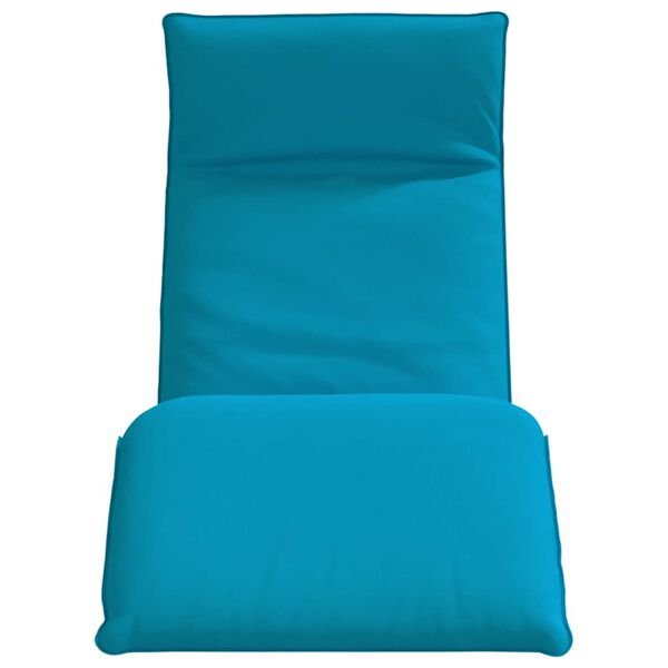 vidaXL Folding Sun lounger Light Blue 68.9x21.3x3.3" Oxford Fabric