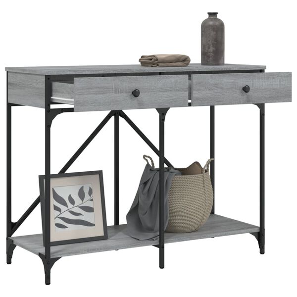 vidaXL Console Table Grey Sonoma Engineered Wood