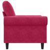 vidaXL Sofa Chair Wine red Velvet (100% polyester) 23.6 in seat width